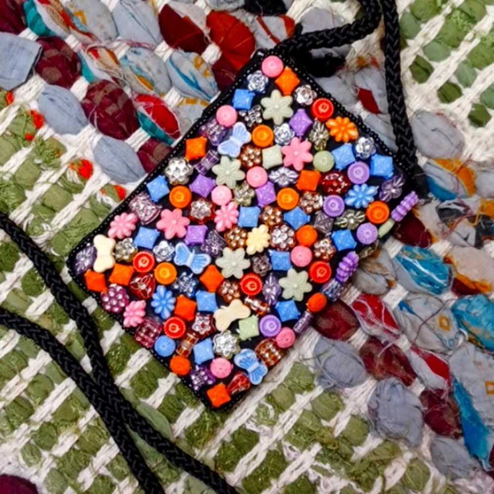 NWOT Boho Beaded Card Holder
